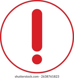 Exclamation mark icon isolated on transparent background. Precautions circle symbol design. Emergency Warning Sign vector illustration. Speech bubble with exclamation mark.