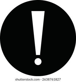 Exclamation mark icon isolated on transparent background. Precautions circle symbol design. Emergency Warning Sign vector illustration. Speech bubble with exclamation mark.