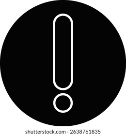 Exclamation mark icon isolated on transparent background. Precautions circle symbol design. Emergency Warning Sign vector illustration. Speech bubble with exclamation mark.