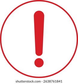 Exclamation mark icon isolated on transparent background. Precautions circle symbol design. Emergency Warning Sign vector illustration. Speech bubble with exclamation mark.
