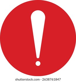 Exclamation mark icon isolated on transparent background. Precautions circle symbol design. Emergency Warning Sign vector illustration. Speech bubble with exclamation mark.
