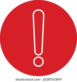 Exclamation mark icon isolated on transparent background. Precautions circle symbol design. Emergency Warning Sign vector illustration. Speech bubble with exclamation mark.