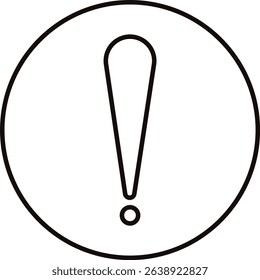 Exclamation mark icon isolated on transparent background. Precautions circle symbol design. Emergency Warning Sign vector illustration. Speech bubble with exclamation mark.