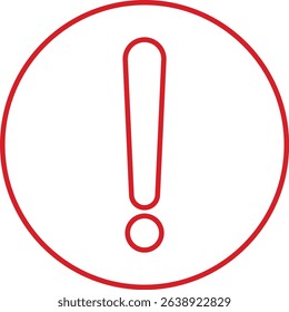 Exclamation mark icon isolated on transparent background. Precautions circle symbol design. Emergency Warning Sign vector illustration. Speech bubble with exclamation mark.