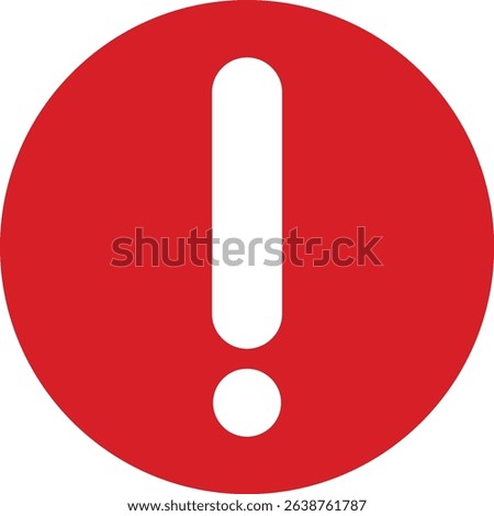 Exclamation mark icon isolated on transparent background. Precautions circle symbol design. Emergency Warning Sign vector illustration. Speech bubble with exclamation mark.