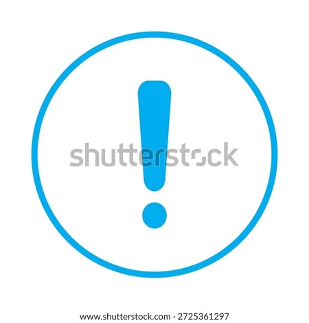 Exclamation mark icon isolated on white background. Precautions circle symbol design. Emergency Warning Sign vector illustration. Speech bubble with exclamation mark.
