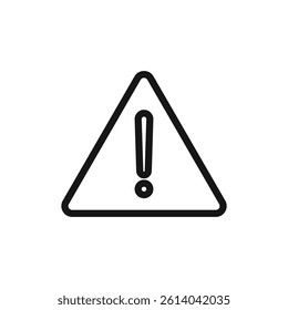 Exclamation mark icon line art vector