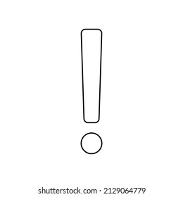 Exclamation mark icon in line style