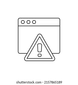 Exclamation mark icon in line style icon, style isolated on white background