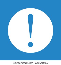 Exclamation mark icon on blue background