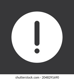 Symbol für Ausrufezeichen auf grauem Hintergrund