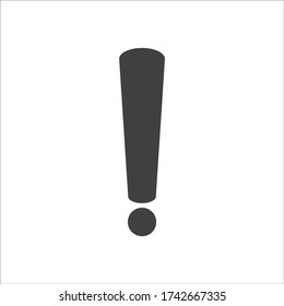 Exclamation mark icon on a white background. Vector illustration EPS10