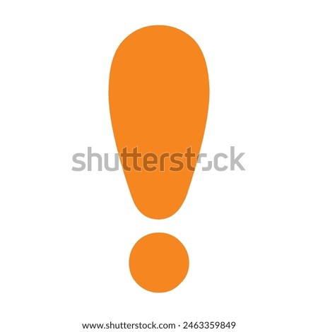 Exclamation mark icon on white background.