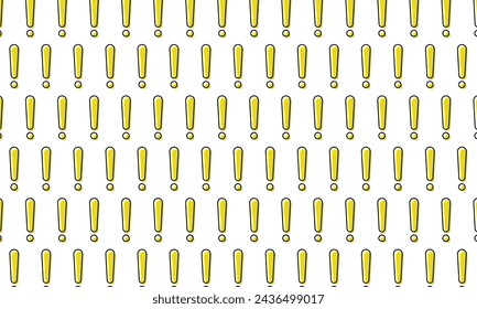 Exclamation mark Icon pattern on white background. Vector Illustration