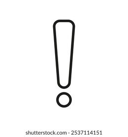 Ícone de ponto de exclamação. Ponto de exclamação Vetor. Estilo da linha.