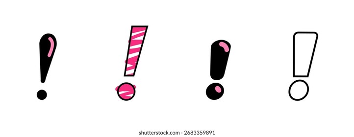 Exclamation mark icon in red speech bubble with black line, doodle style. Vector illustration in a flat style.  - Powered by Shutterstock - Get 15% off with code: PIKWIZARD15