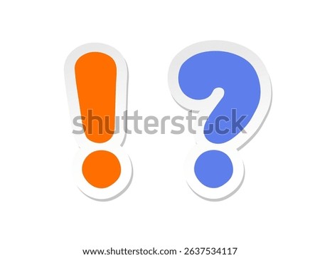 Exclamation mark icon in red speech bubble. Linear question mark.  with black line, doodle style. Vector illustration in a flat style. 