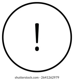 Exclamation mark icon simple flat icon vector symbol
