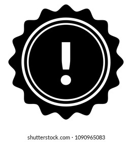 exclamation mark icon and simple object.vector illustration