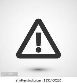 exclamation mark icon, stock vector illustration flat design style