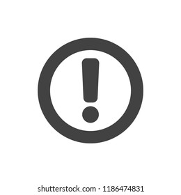 exclamation mark icon, stock vector illustration flat design style