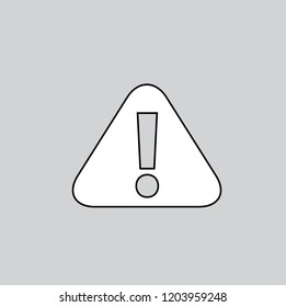 exclamation mark icon, stock vector illustration flat design style