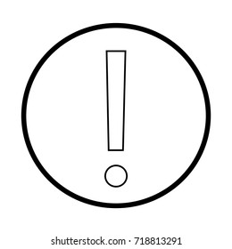 exclamation mark icon, stock vector illustration flat design style