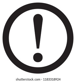 Exclamation mark icon. Exclamation mark symbol.