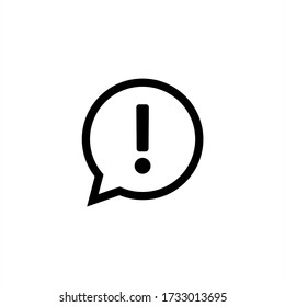 Exclamation Mark icon symbol in bubble vector