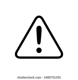Exclamation mark icon symbol vector sign
