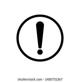 Exclamation mark icon symbol vector sign