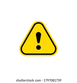 Exclamation mark icon symbol vector isolated on white background