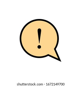 Exclamation Mark Icon In Trendy  Design Vector Eps 10