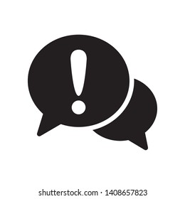 Exclamation mark icon in trendy flat style design. Vector graphic illustration. Suitable for website design, logo, app, and ui. EPS 10.