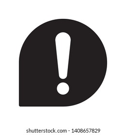 Exclamation mark icon in trendy flat style design. Vector graphic illustration. Suitable for website design, logo, app, and ui. EPS 10.