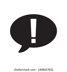 Exclamation mark icon in trendy flat style design. Vector graphic illustration. Suitable for website design, logo, app, and ui. EPS 10.