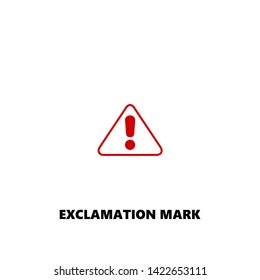 exclamation mark icon. exclamation mark vector design. sign design. red color