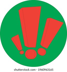 exclamation mark icon vector design. Can be used for wallpaper, decoration, etc.