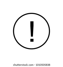 Exclamation mark icon vector illustration on white background