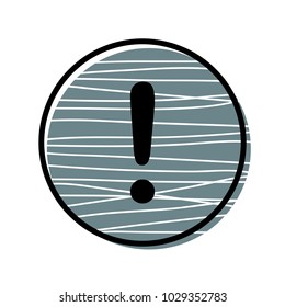 Exclamation mark icon vector illustration