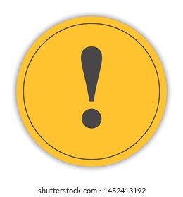 Exclamation Mark Icon Vector Illustration. Hazard warning symbol