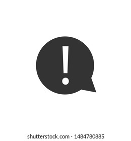 Exclamation mark icon. Vector illustration, flat design.