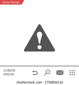exclamation mark Icon. Vector illustration EPS 10.