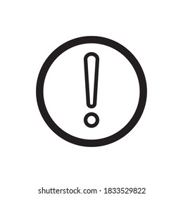 Marca de exclamación Icono Vector Ilustración Diseño plano