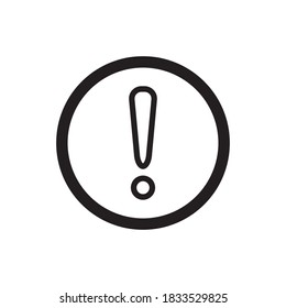 Exclamation Mark Icon Vector Illustration Flat Design