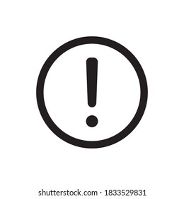 Marca de exclamación Icono Vector Ilustración Diseño plano