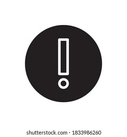 Exclamation Mark Icon Vector Illustration Flat Design