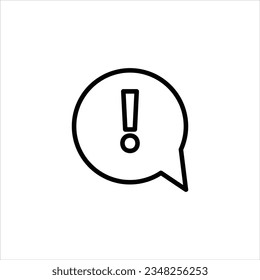 Icono de signo de exclamación. Ilustración vectorial, ilustración plana sobre fondo blanco.