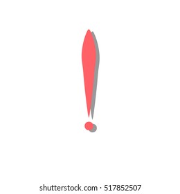 Exclamation mark icon. Vector illustration