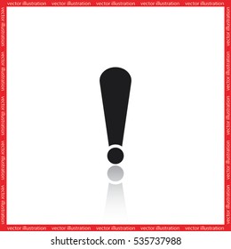 exclamation mark icon vector illustration eps10.